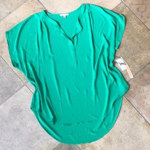 NWT Gibson Latimer Green Blouse 2X